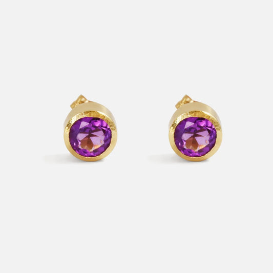 Lavender Amethyst / Stud Earrings