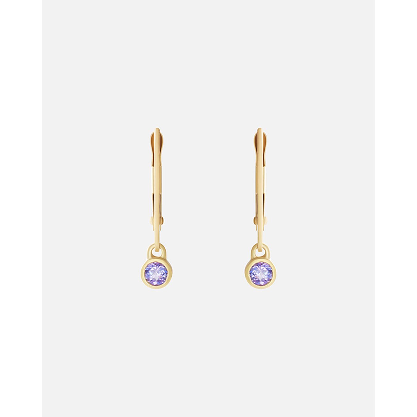Indulge in the exquisite beauty of tanzanite with these stunning earrings. Crafted with elegance and sophistication, these earrings showcase the mesmerizing allure of tanzanite gemstones, making them the perfect accessory for any special occasion.  3mm Tanzanite 14k Yellow Gold Each earring measures 4mm width by 4.2mm length French Backs