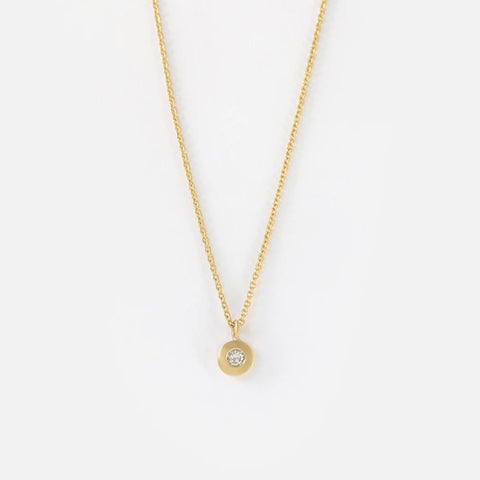 TEXTURED DISK / NECKLACE