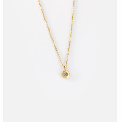 TEXTURED DISK / NECKLACE
